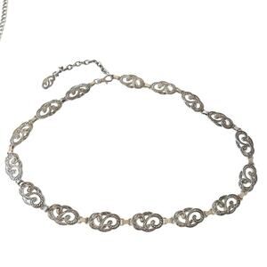 Vintage Silver Metal Concho Belt Southwest Western Y2K Lobster Clasp 40-50”